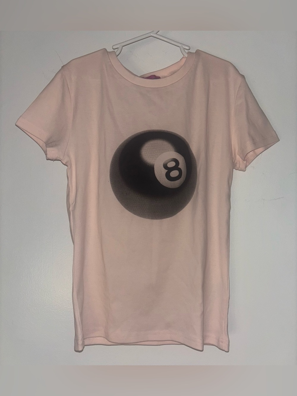 Edikted Light Pink Crewneck Tee with Logo Tag